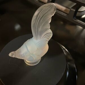 Sabino Opalescent Hen Rooster, Pheasant Or Chicken France Glass Flaws